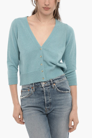 Interchangeable Detail Cashmere Cardigan