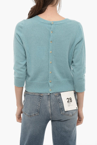 Interchangeable Detail Cashmere Cardigan