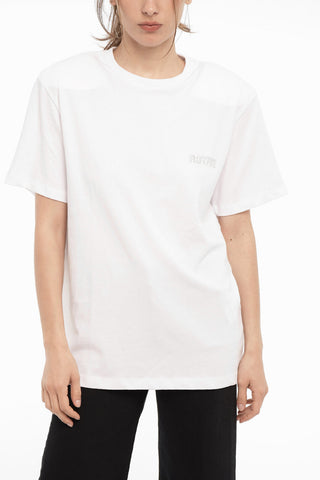 Organic Cotton BOXY Crew-Neck T-shirt with Cut-Out Details on the Back