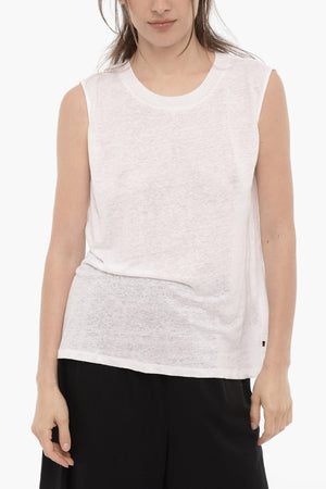 Double-Fabric Crewneck Tank Top