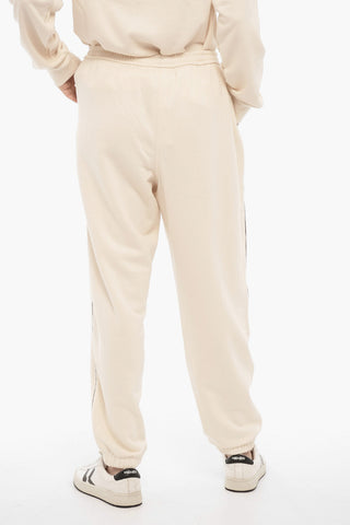 WALES BONNER Brushed Cotton Joggers with Contrasting Side Band