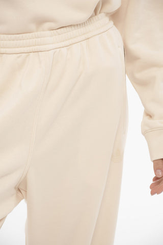 WALES BONNER Brushed Cotton Joggers with Contrasting Side Band