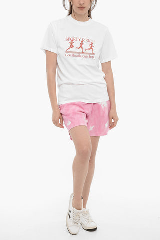 Contrasting Printed Cotton UNISEX Crew-neck T-shirt