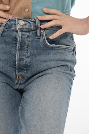 70s Jeans STOVE PIPE Straight-Leg High-Rise 19cm