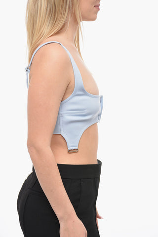 Embroidered Bra Top with Braces