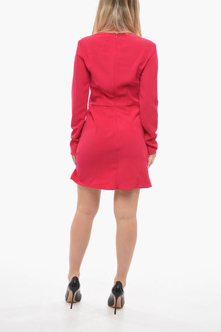Crewneck Dress with Front Twist Detail