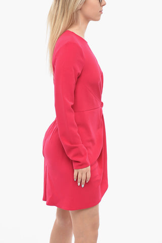 Crewneck Dress with Front Twist Detail
