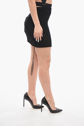 Ribbed Low-waisted Miniskirt