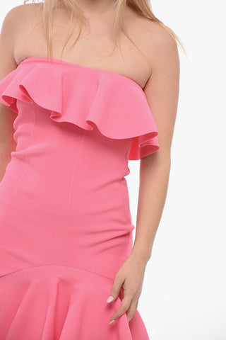 Vestito Mini in Maglia a Balze