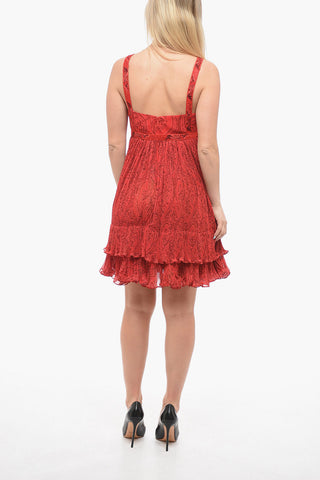 Pleated dress With Paisley Print