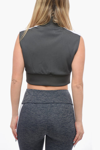 Sleeveless Track Vest With Zipped Closure