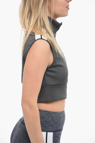 Sleeveless Track Vest With Zipped Closure