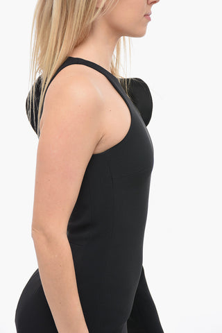 One-shoulder Sheath Dress with Ruffled Sleeve