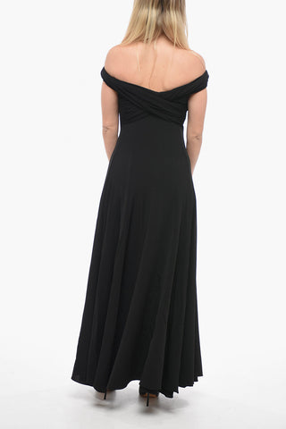 Front Draping Sleeveless Maxi Dress