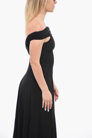 Front Draping Sleeveless Maxi Dress
