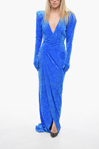 Velour Dress DYNASTY with Glove Detail