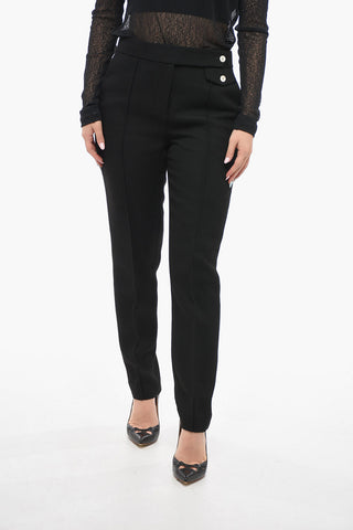 Pantaloni Cropped Fit con Pinces Posteriori