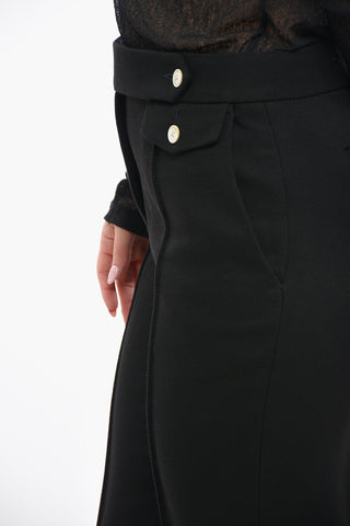 Pantaloni Cropped Fit con Pinces Posteriori