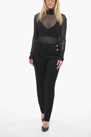 Pantaloni Cropped Fit con Pinces Posteriori