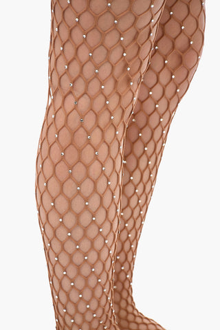 AMINA MUADDI Swarovski Fishnet Tights