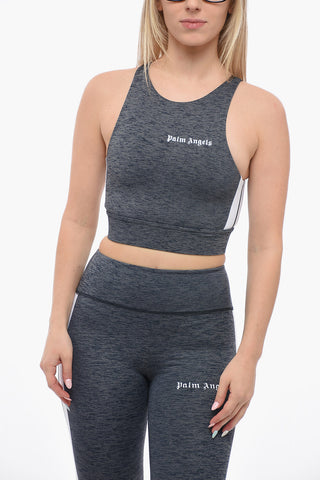 Melange Active Crop Top with Printed Logo