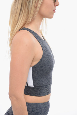 Melange Active Crop Top with Printed Logo