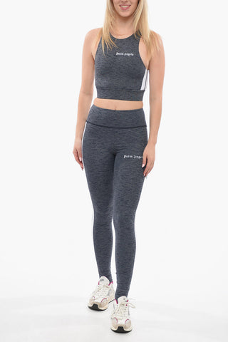 Melange Active Crop Top with Printed Logo
