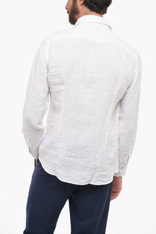 French Collar Linen Shirt