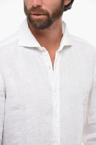 French Collar Linen Shirt