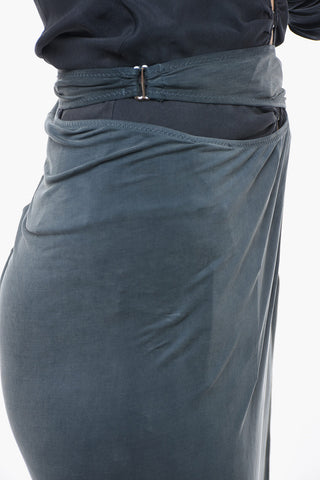 Side Split ESPELHO Maxi Skirt with Cut-outs
