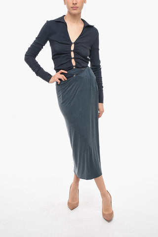 Side Split ESPELHO Maxi Skirt with Cut-outs