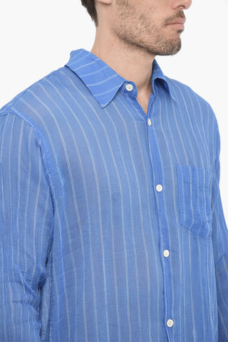 Hairline Striped INITIAL Shirt with Breast Pocket