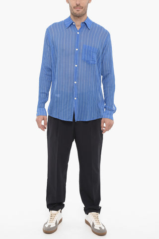 Hairline Striped INITIAL Shirt with Breast Pocket