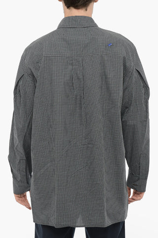 Camicia a Quadri con Abbottonatura Nascosta