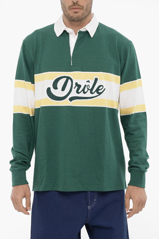 Long-Sleeve Polo with Maxi Logo