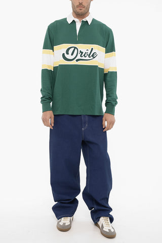 Long-Sleeve Polo with Maxi Logo