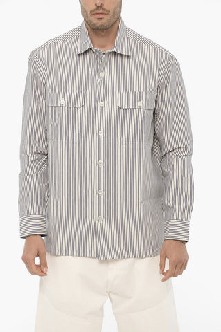 Camicia NICO Bicolore a Righe con Doppio Taschino