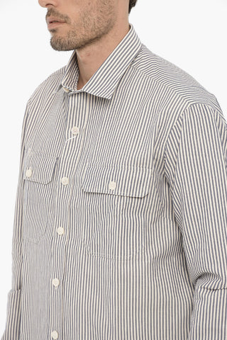 Camicia NICO Bicolore a Righe con Doppio Taschino