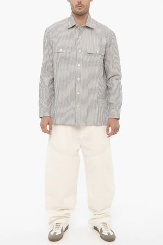 Camicia NICO Bicolore a Righe con Doppio Taschino