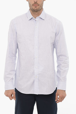 Classic Collar Two-Tone Aawning Striped Shirt