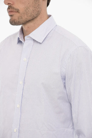 Classic Collar Two-Tone Aawning Striped Shirt