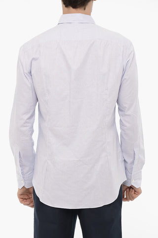 Classic Collar Two-Tone Aawning Striped Shirt