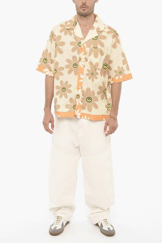 Short Sleeve Floral-Printed Shirt