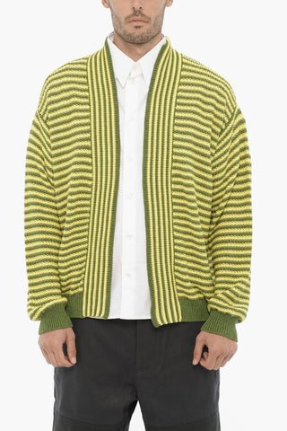 Two-Tone Striped Cardigan