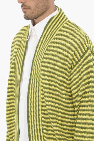 Two-Tone Striped Cardigan
