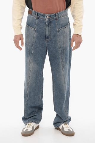 Wide Leg SIERRA Regular Fit Jeans with Visible Stitching 24cm