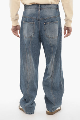 Wide Leg SIERRA Regular Fit Jeans with Visible Stitching 24cm