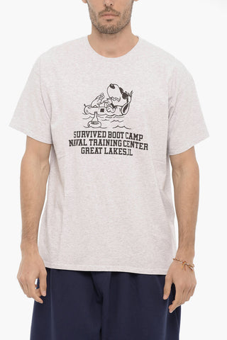 Crew-Neck cotton T-shirt with Frontal Print