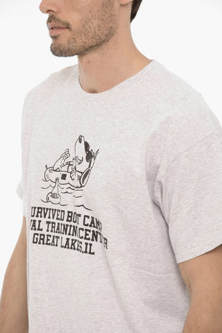 Crew-Neck cotton T-shirt with Frontal Print