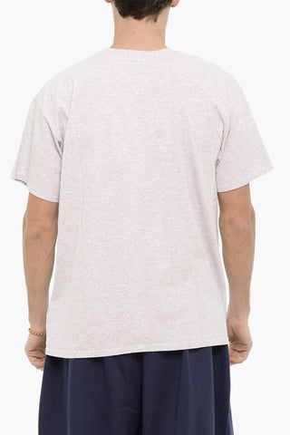 T-shirt Girocollo in Cotone con Stampa Frontale